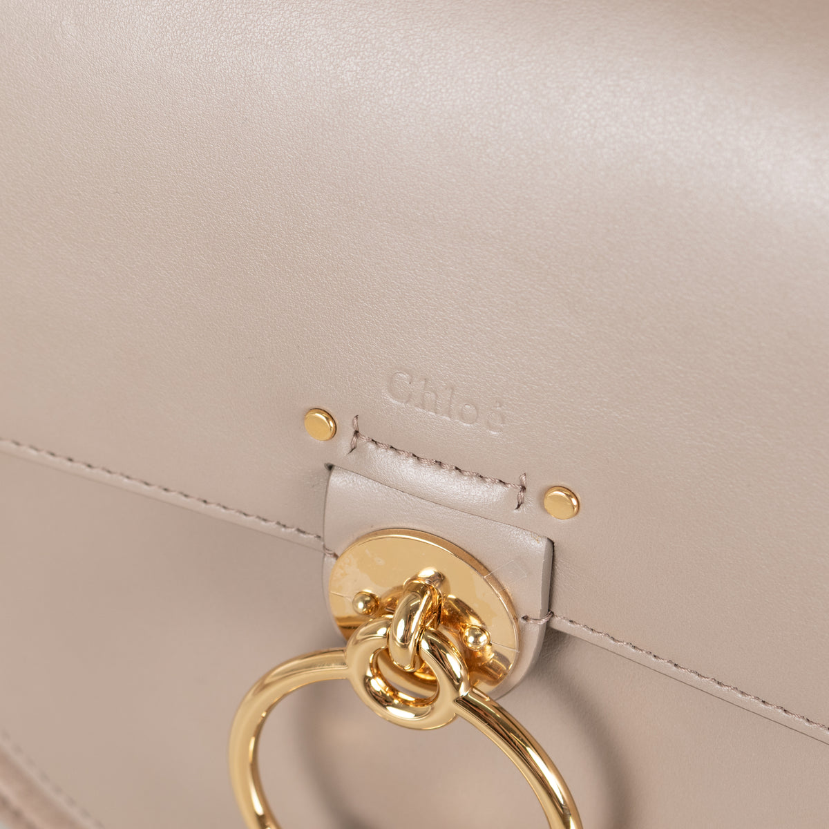Chloé Tess Taupe Smooth Leather Bag