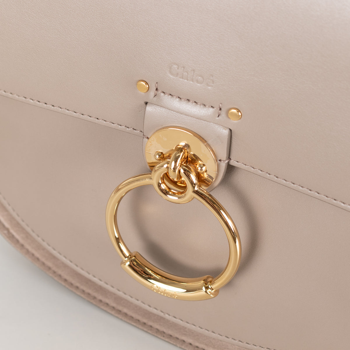 Chloé Tess Taupe Smooth Leather Bag