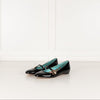 Gucci Black Lois Bee Patent Leather Pumps