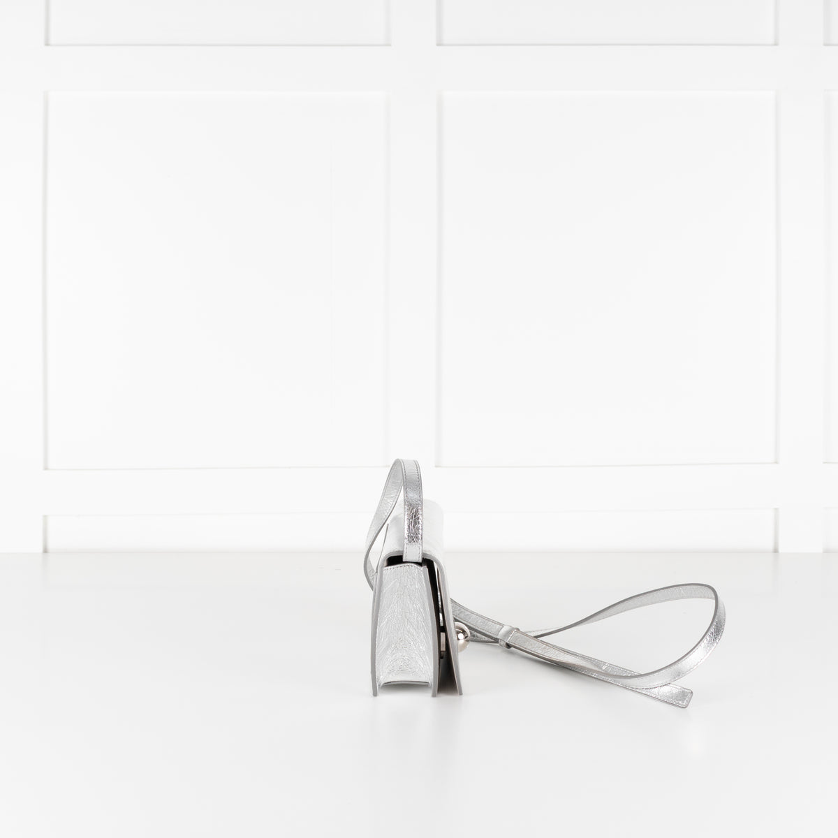 Furla Metallic Silver Sfera Crossbody Bag