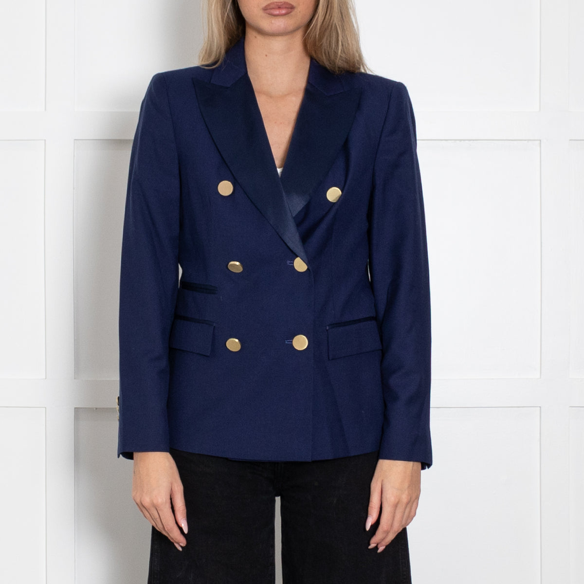 By Malene Birger Blue Wool Blend Double Breast Blazer