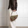 Christian Dior Khaki Canvas Saddle Bag