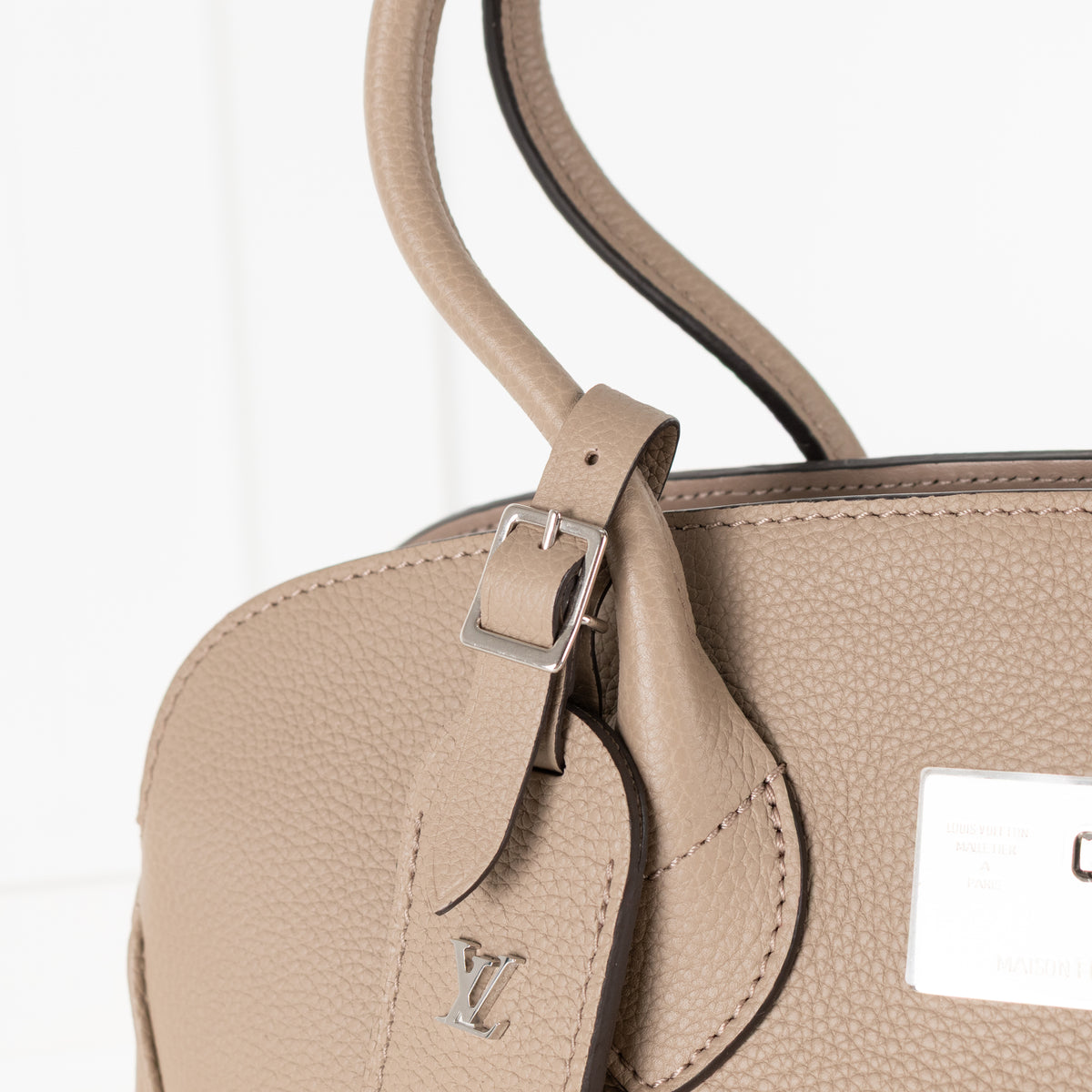 Louis Vuitton Taupe Leather Milla MM Bag