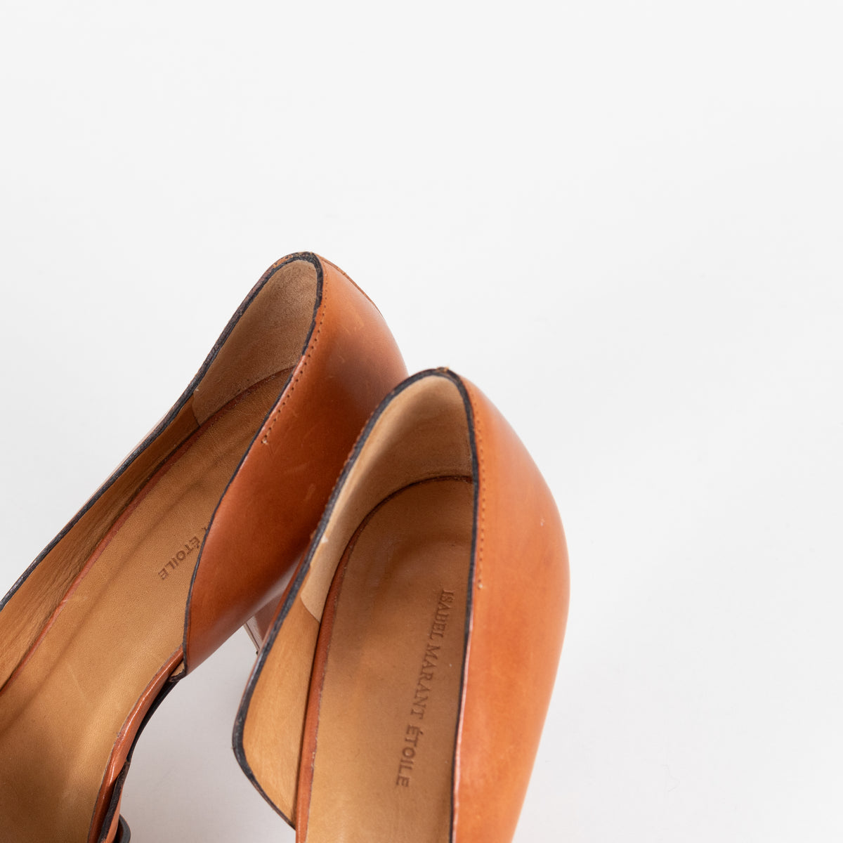 Isabel Marant Etoile Tan Leather Cone Shaped Heel Shoes