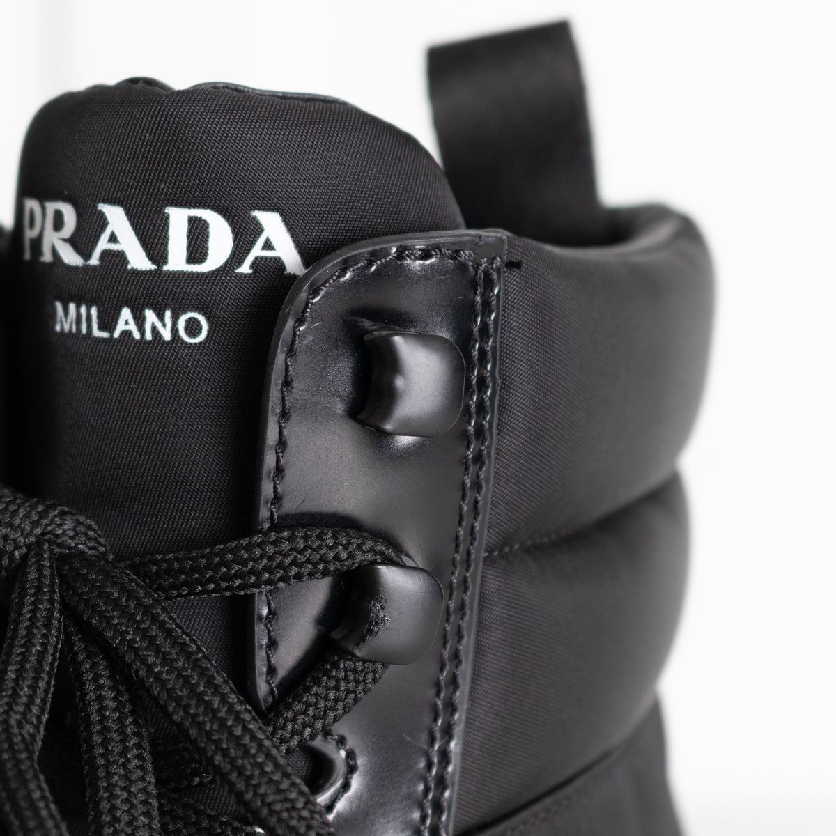 Prada Black Monolith Combat Boots