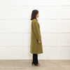 Mos Mosh Green Double Breasted Coat With Peter Pan Collar