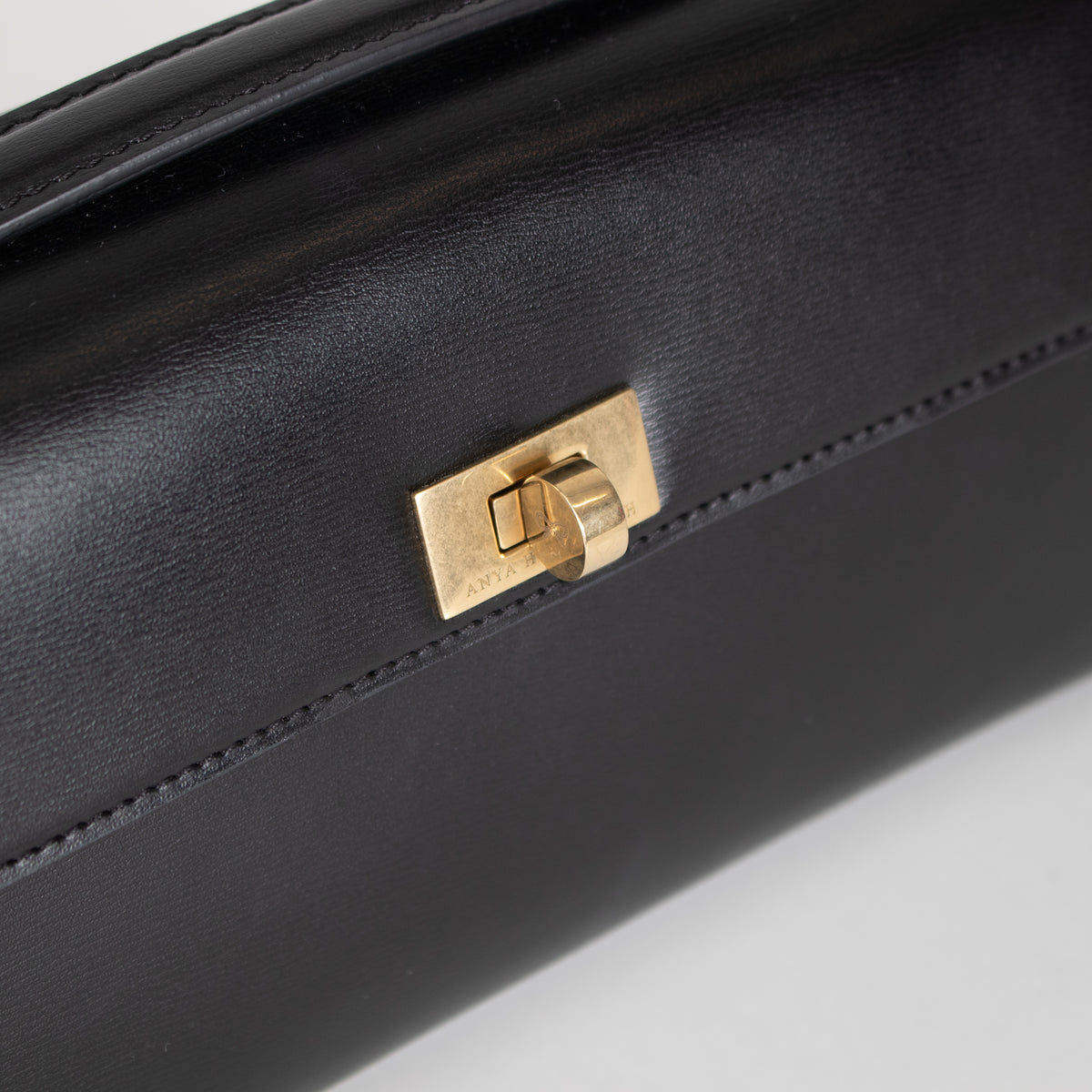 Anya Hindmarch Black Mortimer Leather Clutch