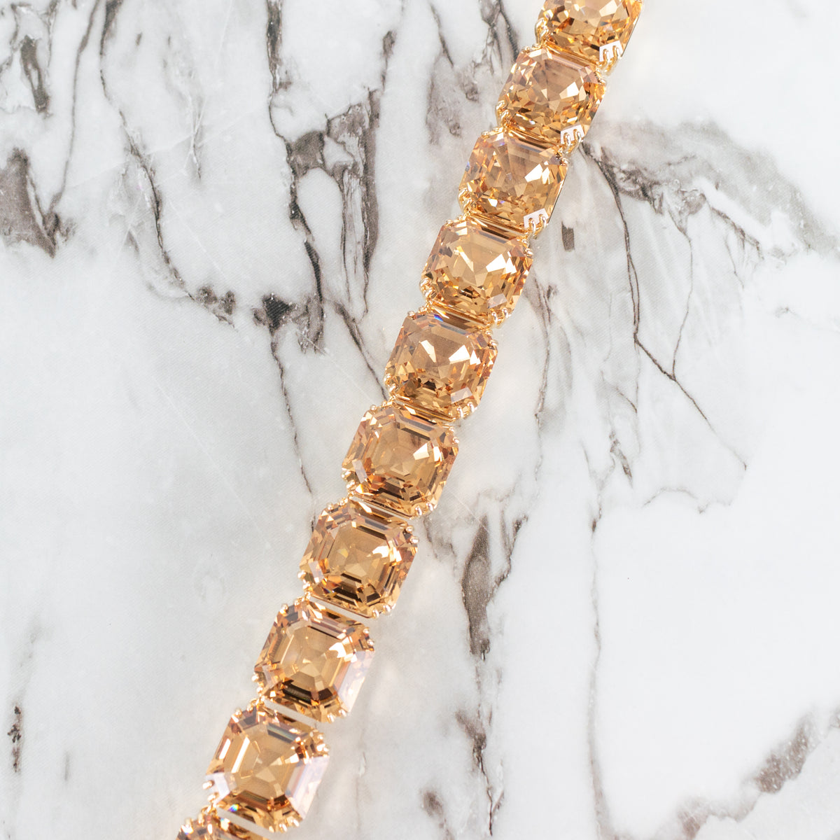 Swarovski Caramel Gold Finish Millenia Necklace