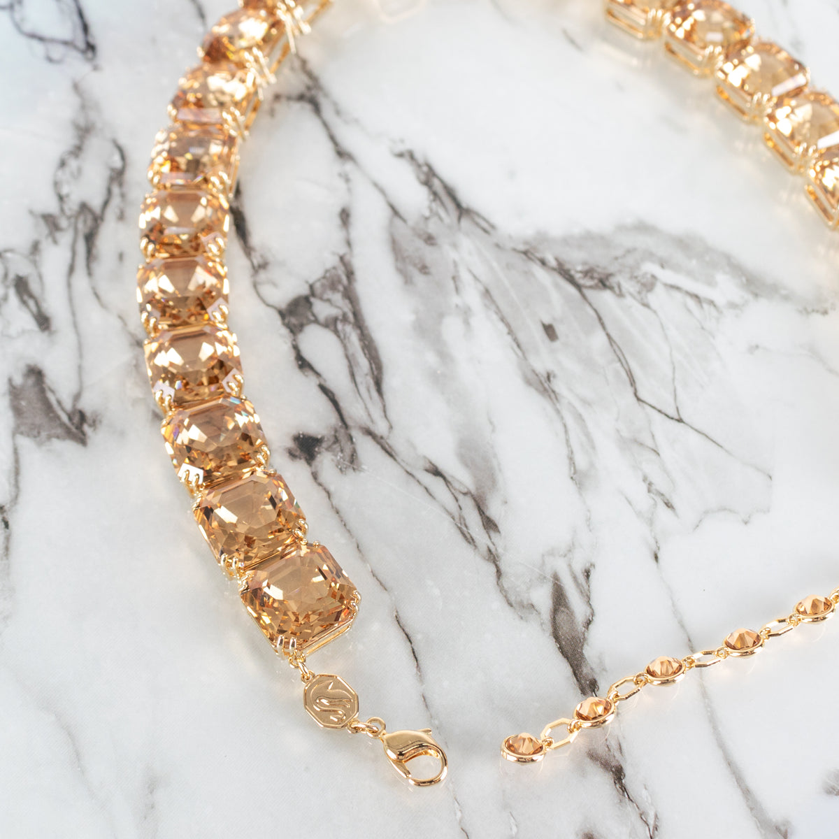 Swarovski Caramel Gold Finish Millenia Necklace