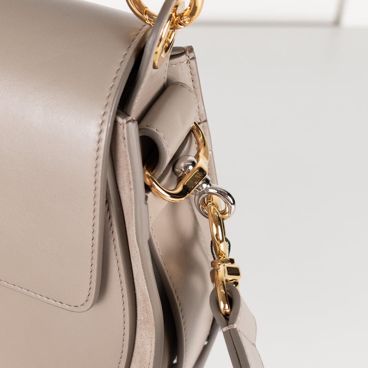 Chloé Tess Taupe Smooth Leather Bag