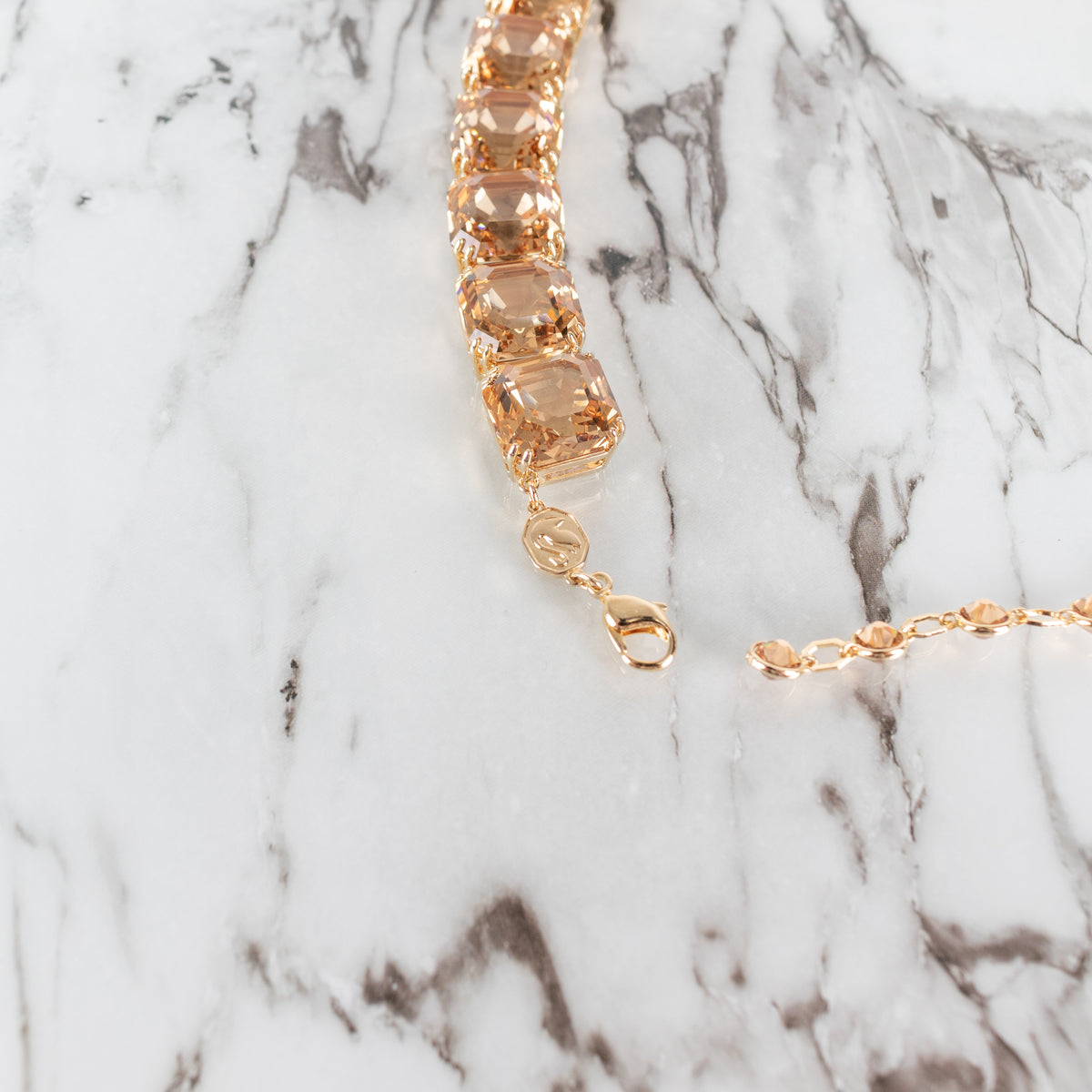 Swarovski Caramel Gold Finish Millenia Necklace
