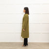 Mos Mosh Green Double Breasted Coat With Peter Pan Collar
