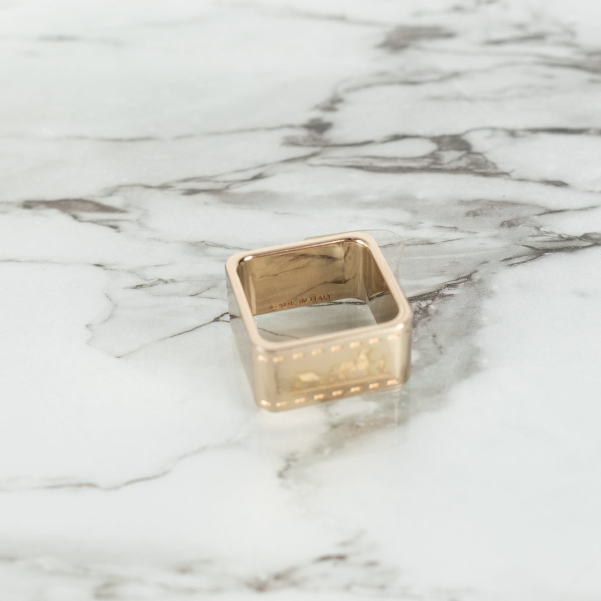 Hermès gold-tone palladium-plated scarf ring