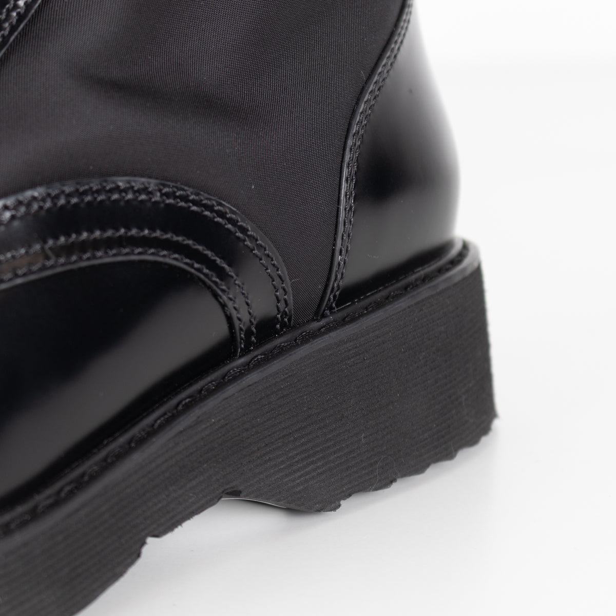 Prada Black Monolith Combat Boots