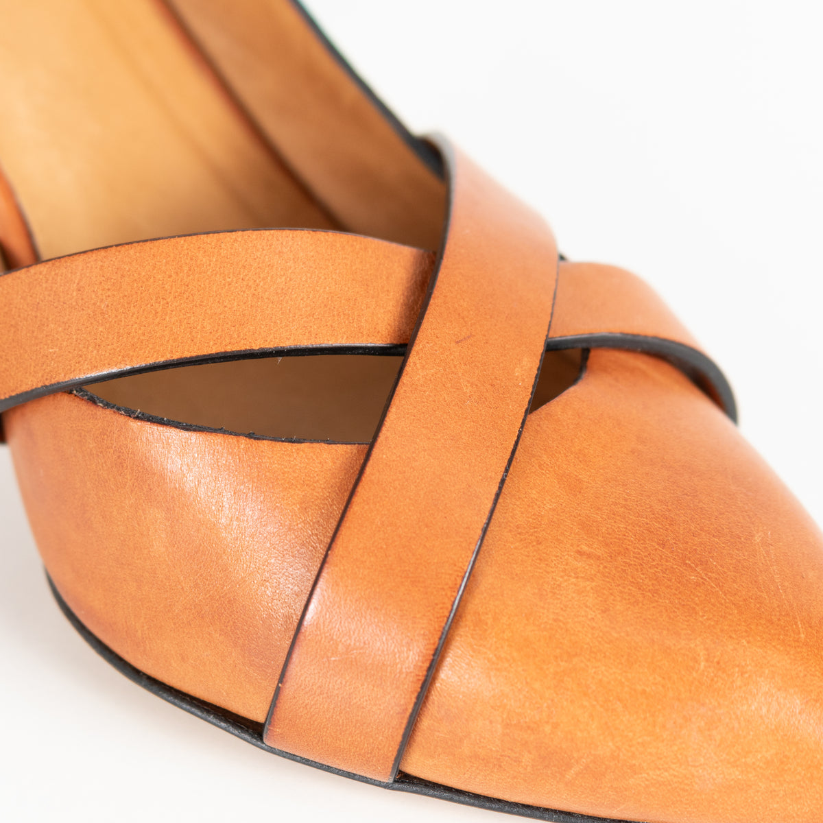 Isabel Marant Etoile Tan Leather Cone Shaped Heel Shoes