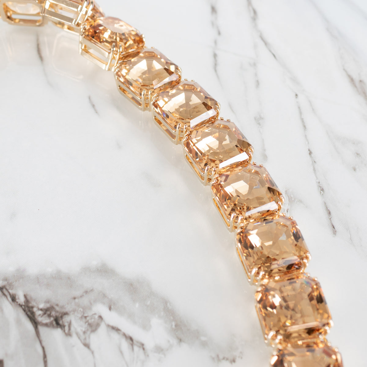 Swarovski Caramel Gold Finish Millenia Necklace