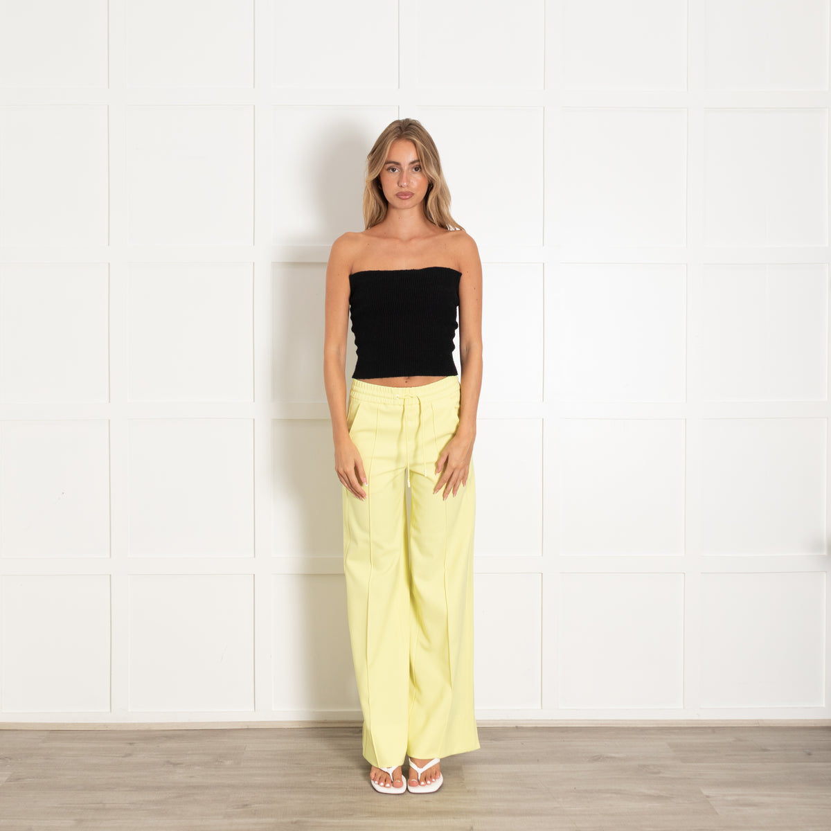 Me + Em Lemon Yellow Straight Leg Trousers