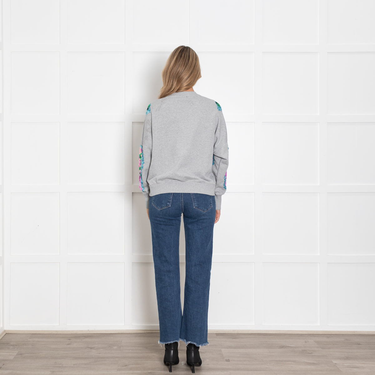 Essentiel Antwerp Grey Embellished Sweatshirt