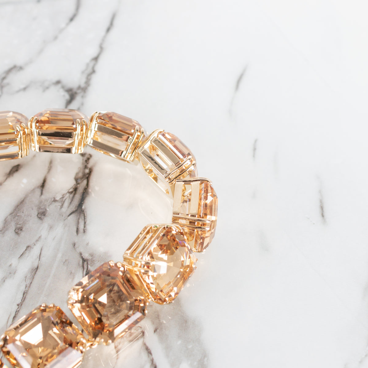 Swarovski Caramel Gold Finish Millenia Necklace