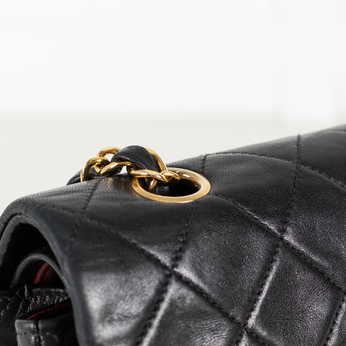 Chanel Black Lambskin Vintage Medium Double Flap