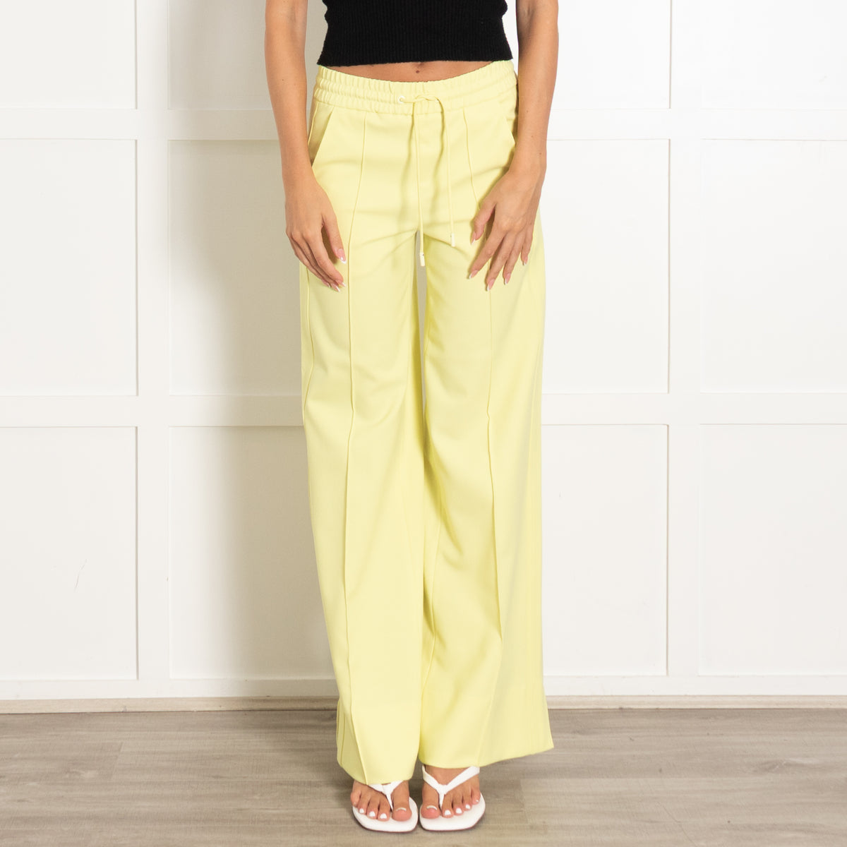 Me + Em Lemon Yellow Straight Leg Trousers