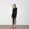 Helmut Lang Black Thin Ribbed Maxi Dress