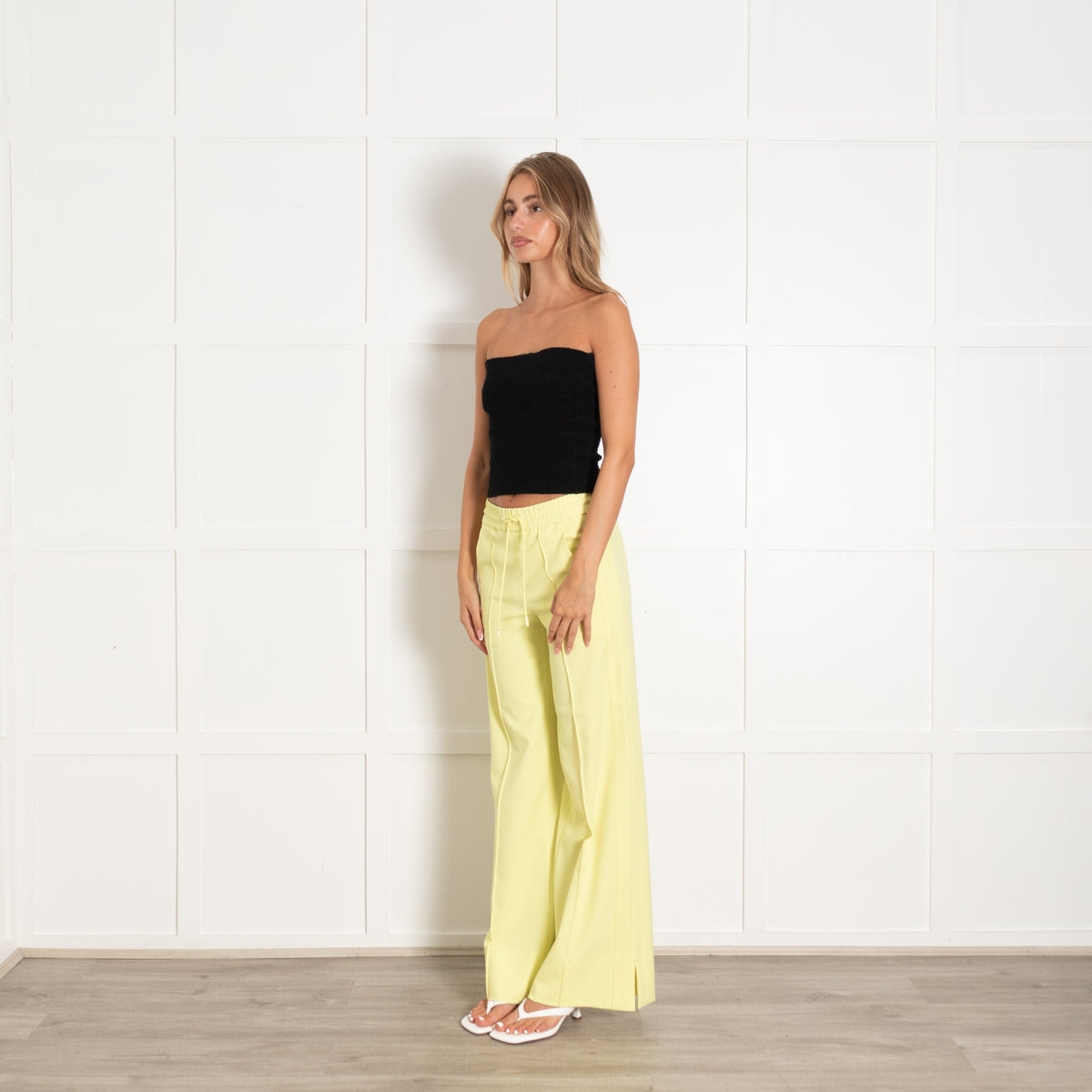 Me + Em Lemon Yellow Straight Leg Trousers