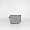 Prada Grey Saffiano Leather Identity Bag
