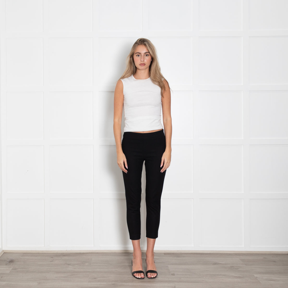 Joseph Black Stretch Trousers with Side Zip