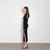 Helmut Lang Black Thin Ribbed Maxi Dress
