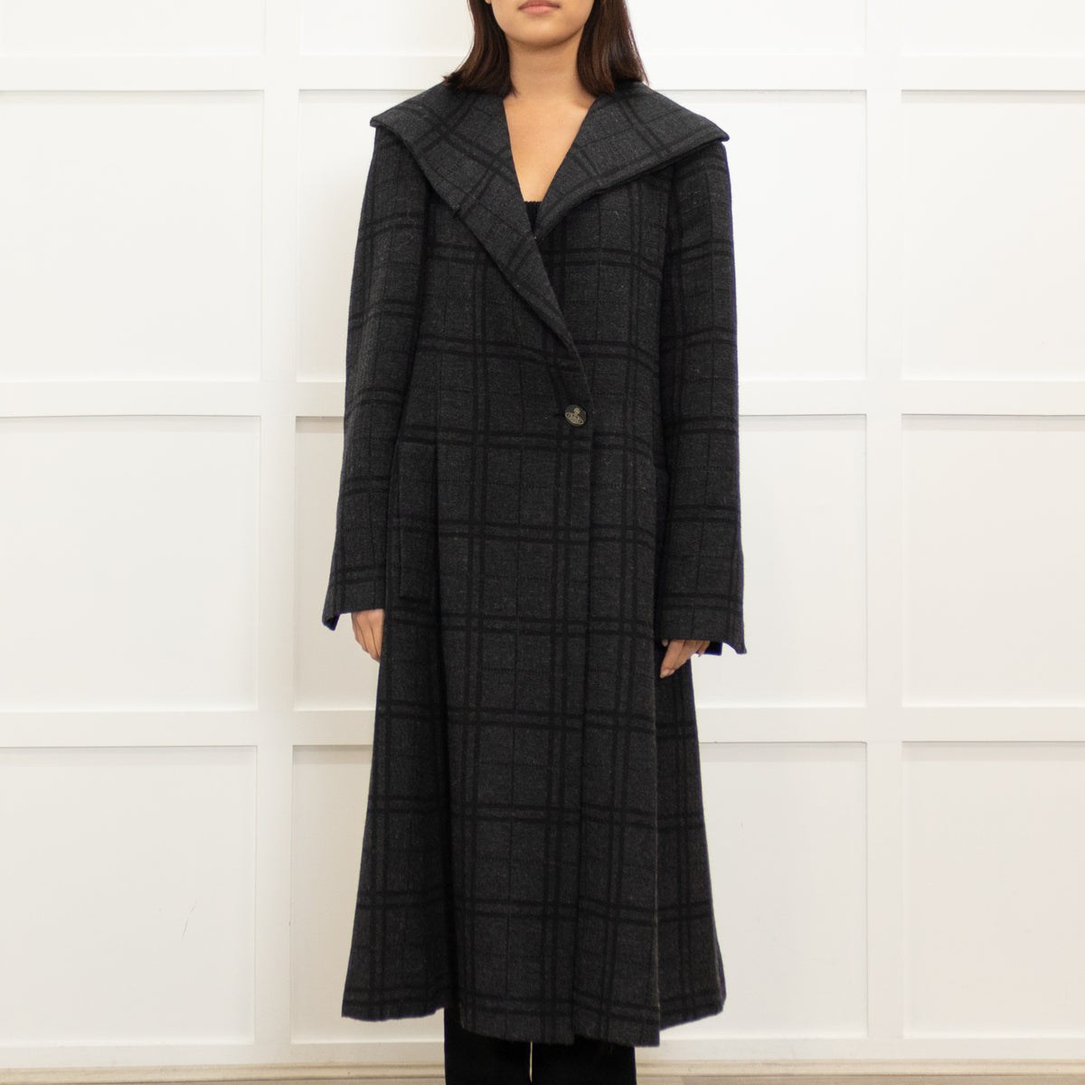 Vivienne Westwood Black Check Coat