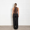 LA Mania Lace Back Black Flared Jumpsuit
