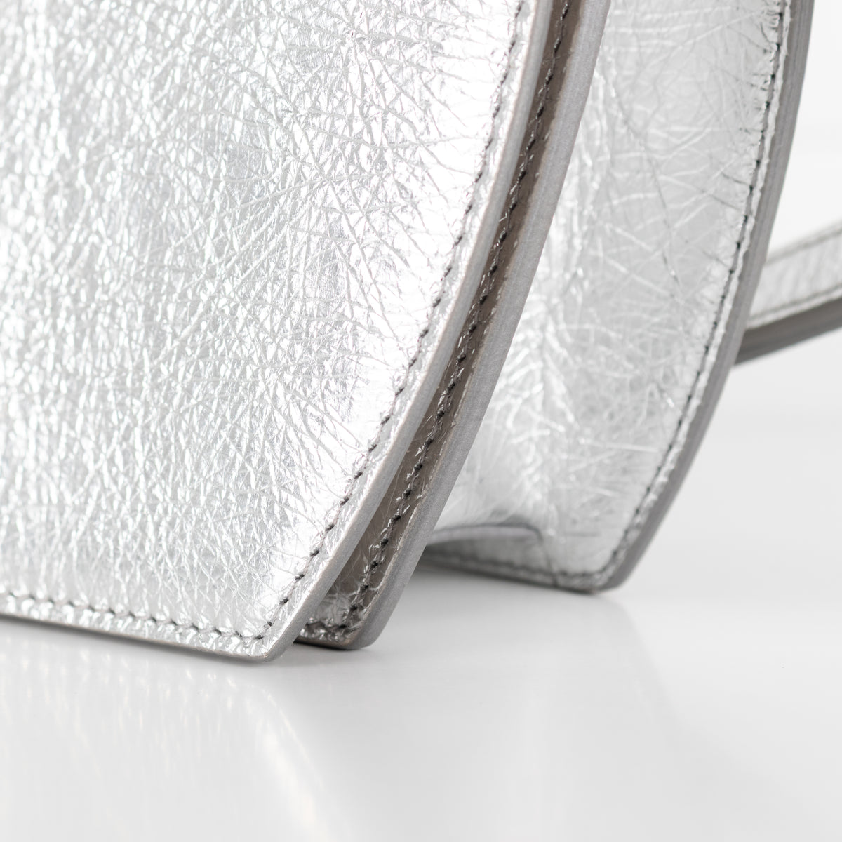 Furla Metallic Silver Sfera Crossbody Bag