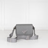Prada Grey Saffiano Leather Identity Bag