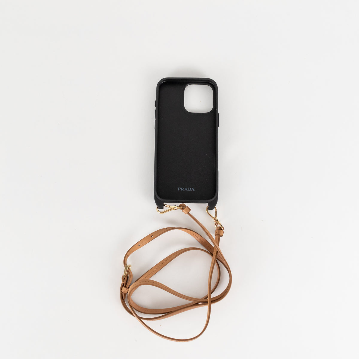 Prada Tan Studded Phone Case