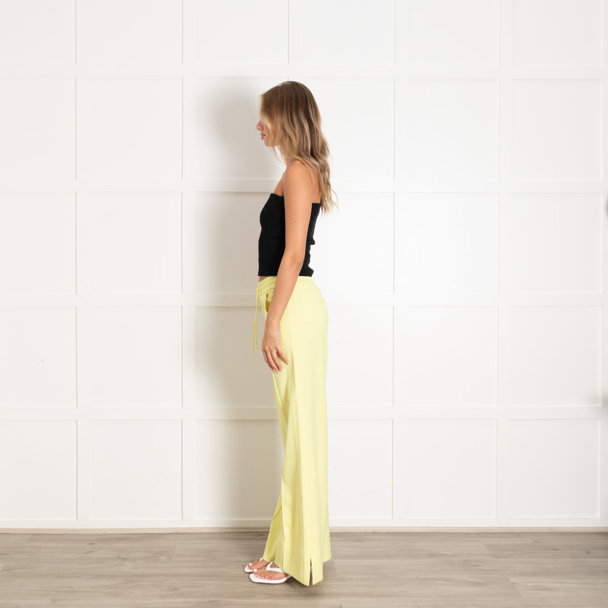 Me + Em Lemon Yellow Straight Leg Trousers