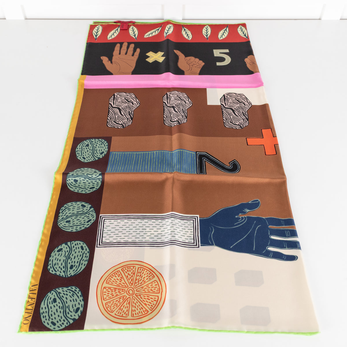 Valentino Block Printer Silk Scarf