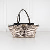 Valentino Rockstud Zebra Print Pony Skin Handbag