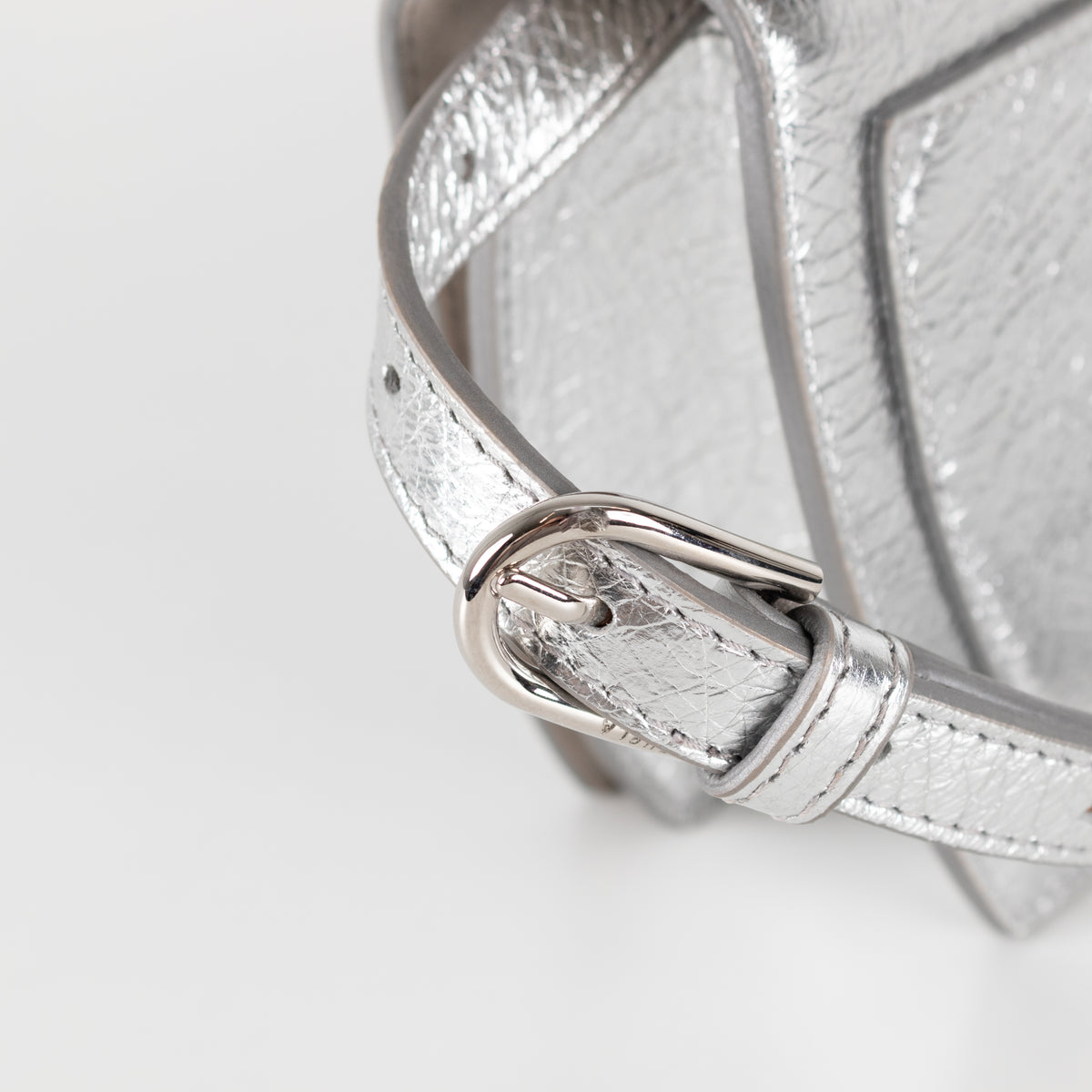 Furla Metallic Silver Sfera Crossbody Bag