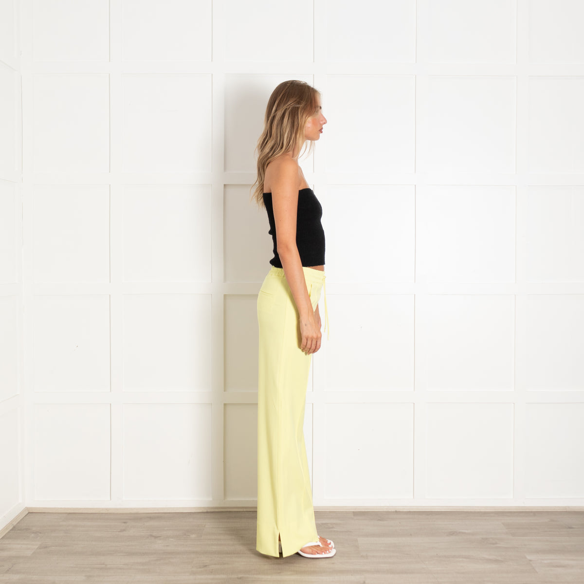Me + Em Lemon Yellow Straight Leg Trousers