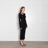 Helmut Lang Black Thin Ribbed Maxi Dress