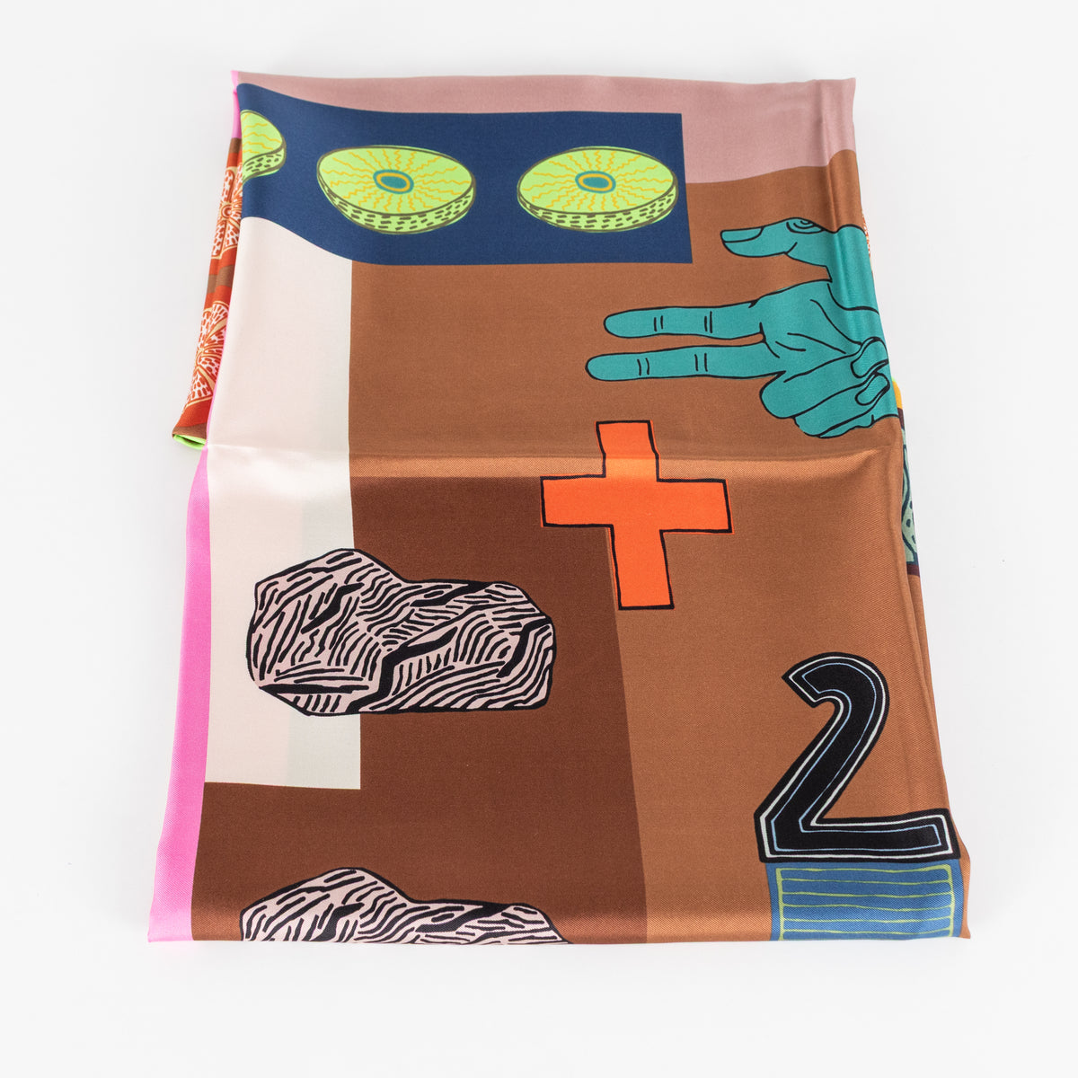 Valentino Block Printer Silk Scarf