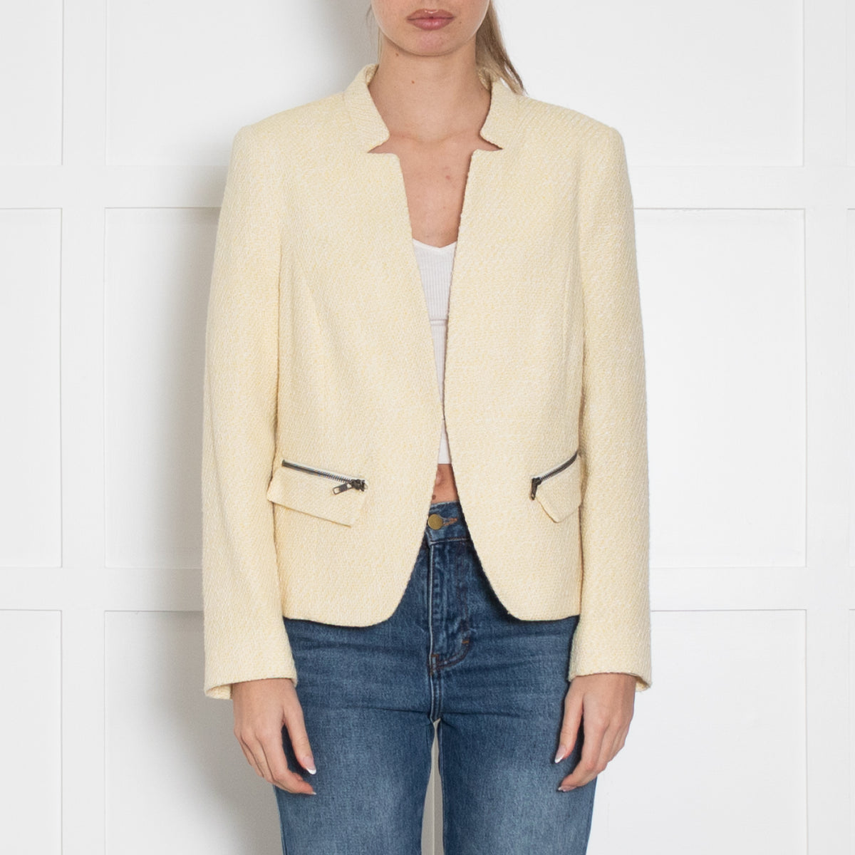 Helene Berman For Trilogy Yellow Tweed Jacket