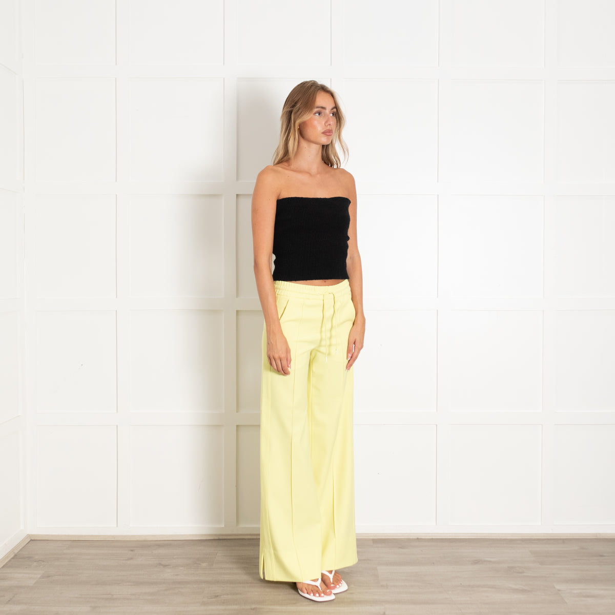 Me + Em Lemon Yellow Straight Leg Trousers