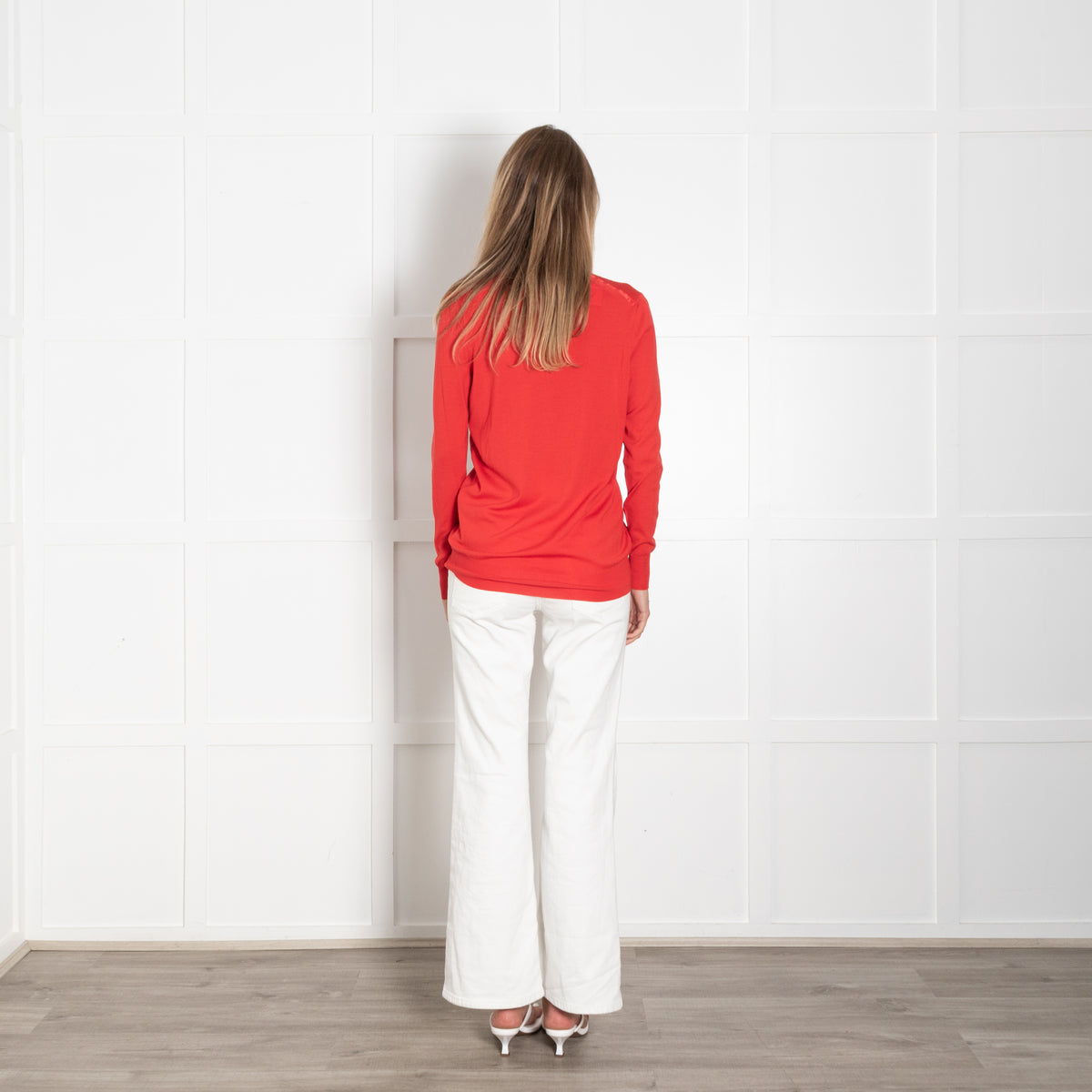 Yves Saint Laurent Red Fine Knit Cardigan
