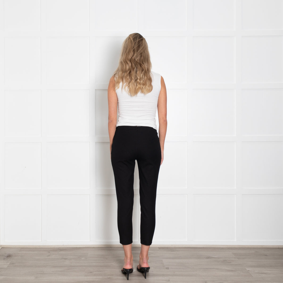Joseph Black Stretch Trousers with Side Zip