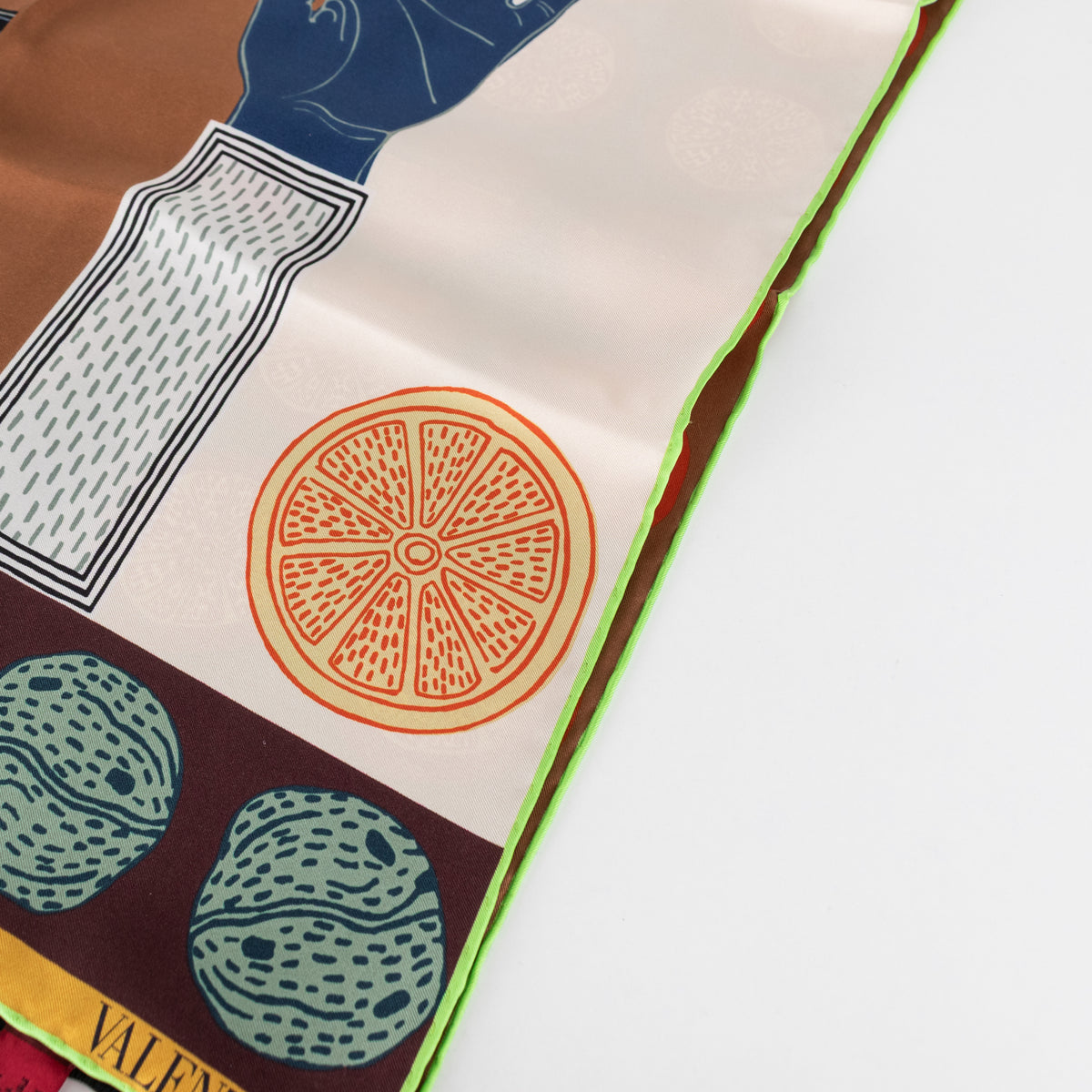 Valentino Block Printer Silk Scarf