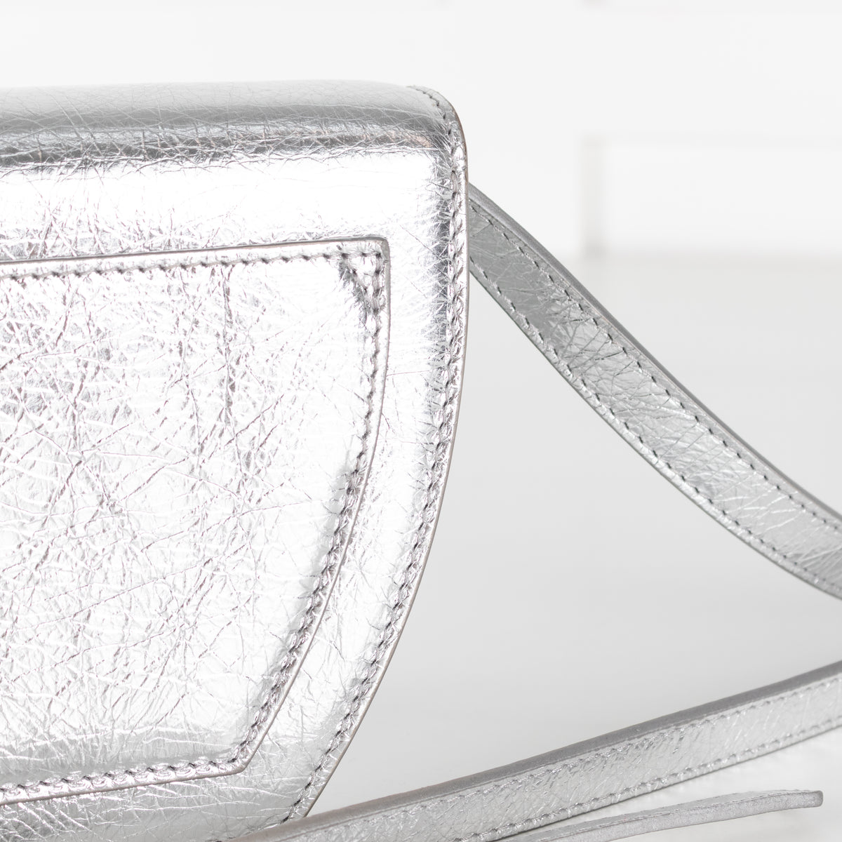 Furla Metallic Silver Sfera Crossbody Bag