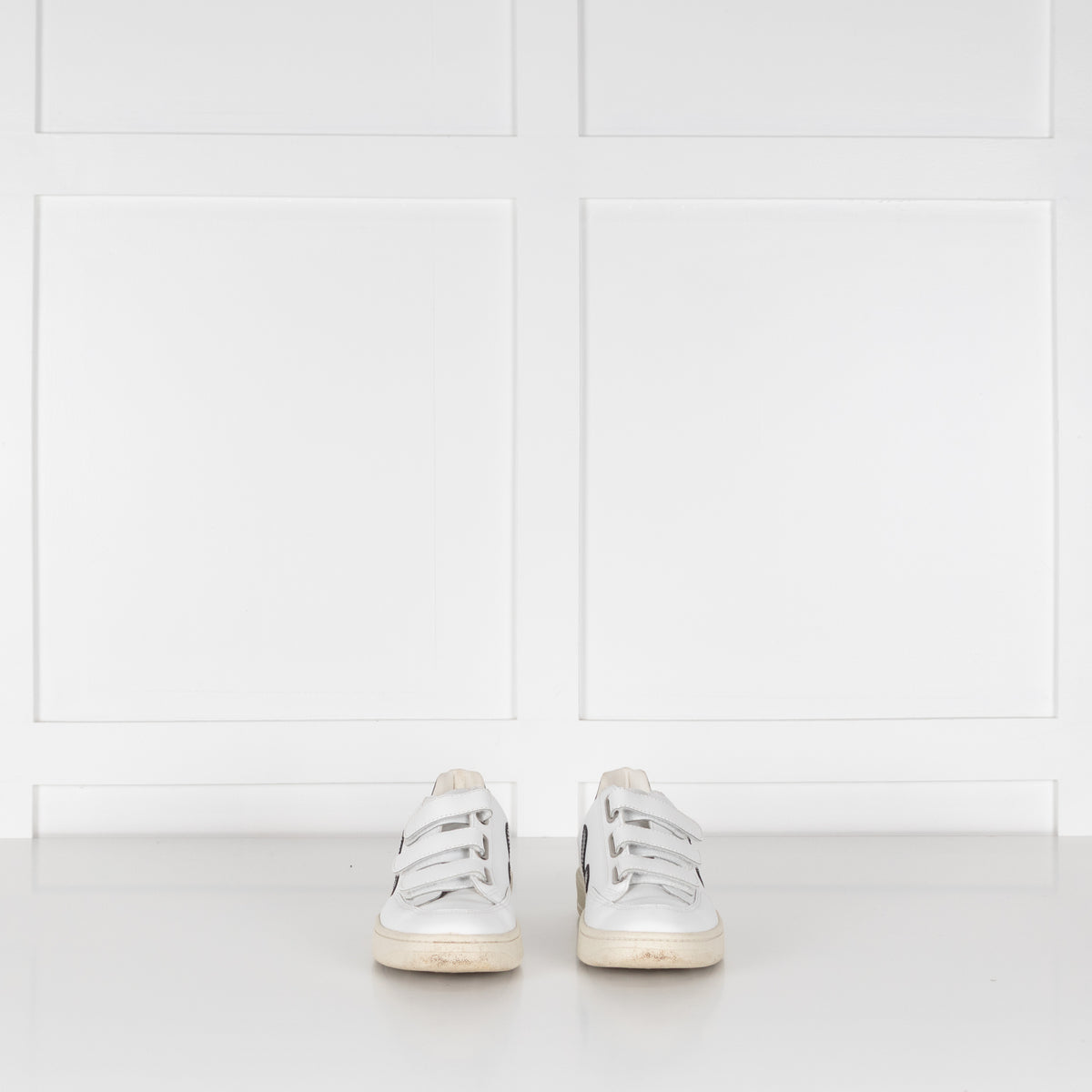 Veja White Velcro Logo Trainers