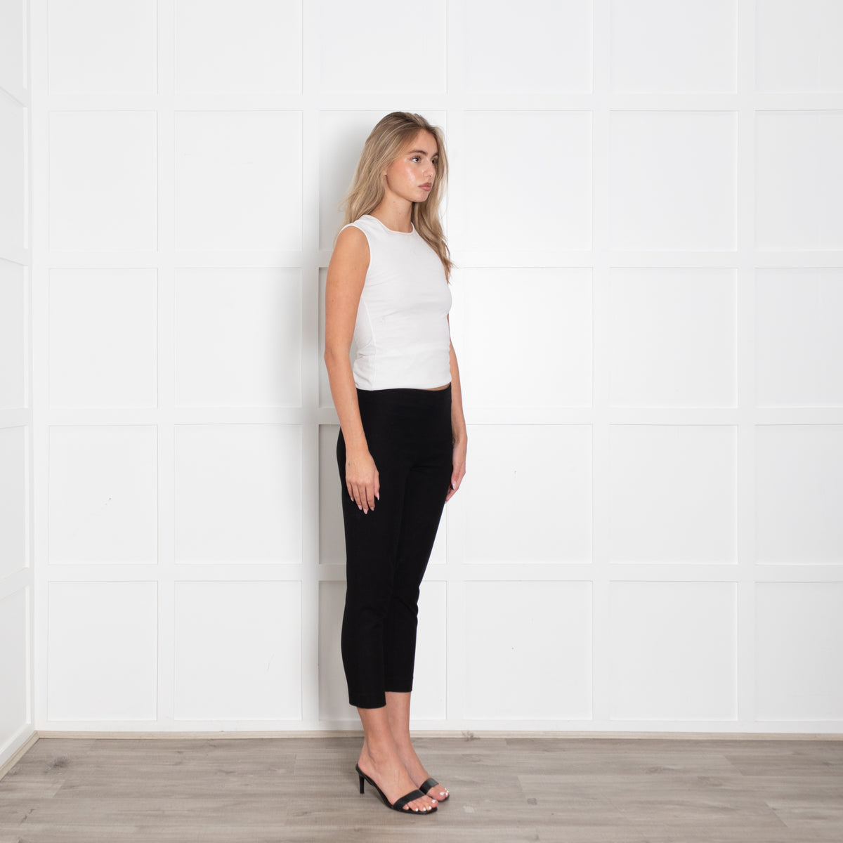Joseph Black Stretch Trousers with Side Zip